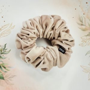 Almond Suede – Velvet scrunchies Soft smooth hair bands