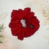 Berry Red – Silk scrunchies Soft smooth Hair bands