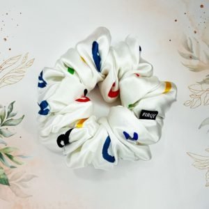 firqy scrunchies alphabets white